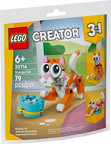 Lego 30714 torba pomarańczowy kot | 10 sztuk