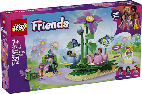 Lego Friends obrotowa filiżanka do herbaty z motywem kwiatowym dla dzieci w wieku od 7 lat 42702