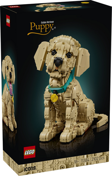 Lego ® Ikony szczeniak golden retriever - dekoracyjna figurka zwierzęcia - zestaw konstrukcyjny dla dorosłych - 11384