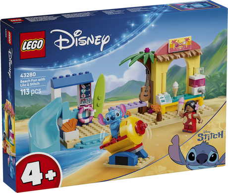 Lego ǀ Zabawa na plaży Disneya z Lilo i Stichem do zbudowania dla dzieci i dekoracjami 43280