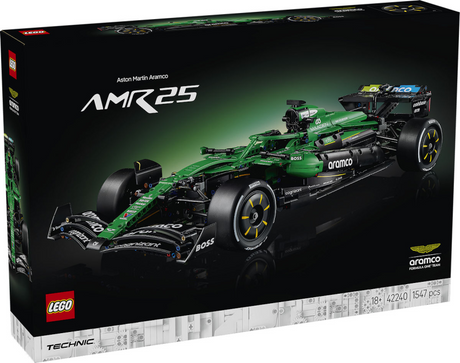 Lego technic aston martin aramco amr25 f1 zestaw do budowania samochodu dla dorosłych z modelem samochodu 42240