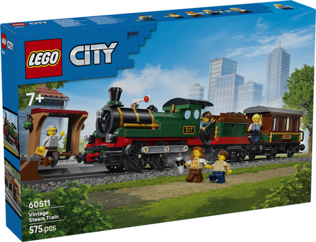 Zabawka Lego City zabytkowy pociąg parowy dla dzieci w wieku od 7 lat - 60511