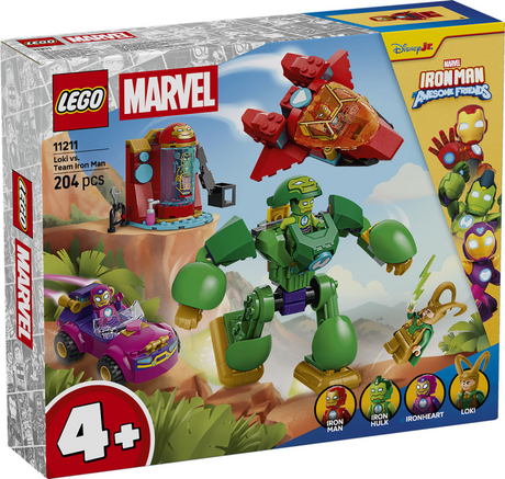 Lego ® ǀ Marvel Iron Man i jego fantastyczni przyjaciele Loki przeciwko drużynie Iron Man - prezent dla dzieci od 4 lat - 11211