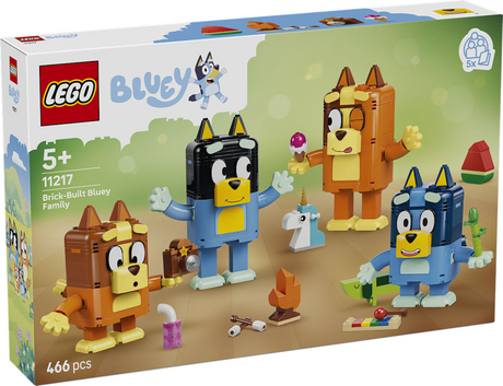 LEGO Bluey do zbudowania figurki Bluey i jej rodzinny zestaw do budowania dla dzieci 11217