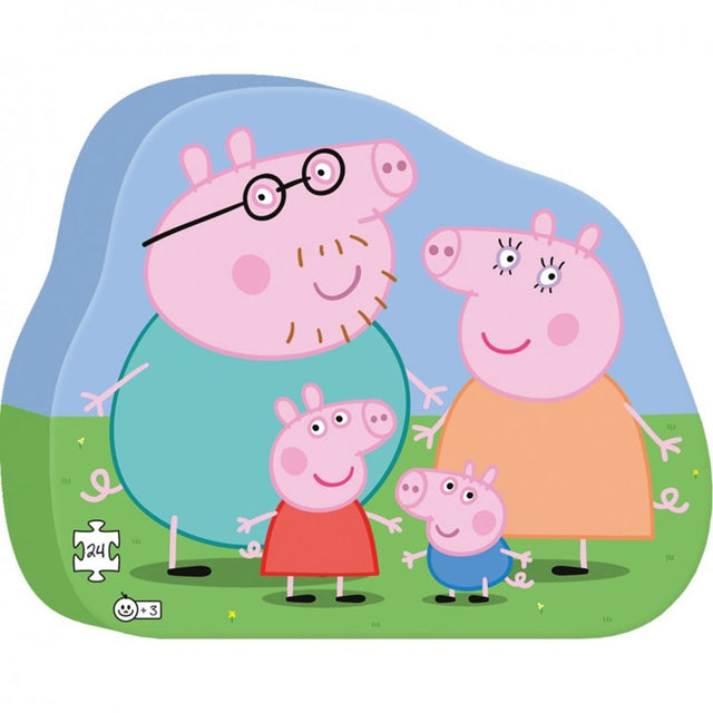 Puzzle rodzina świnki Peppy. 24 sztuki. 3+