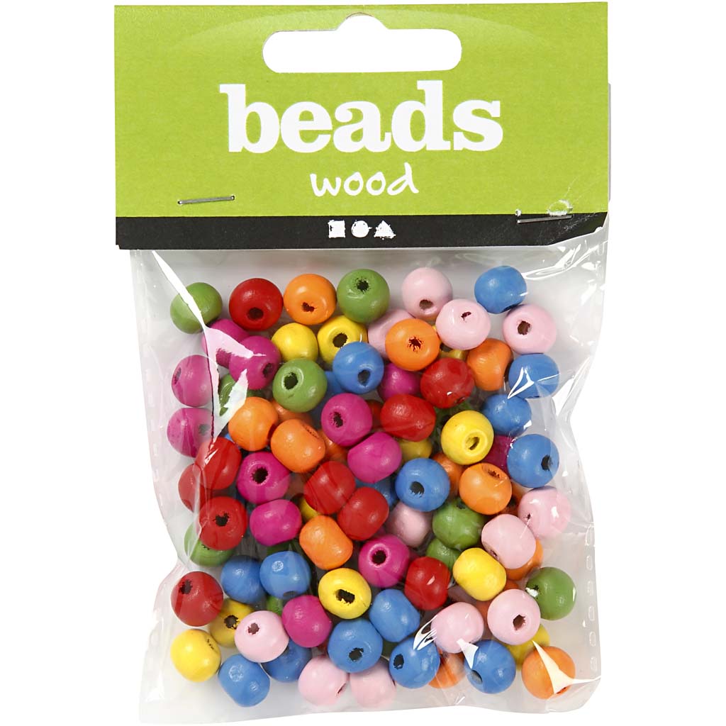 Firma Creativ https: www.cchobby.nl koraliki drewniane-d-8-mm-hole-size-1-5-2-mm-ca-90-div-diverse-colors-16-gr-1-box