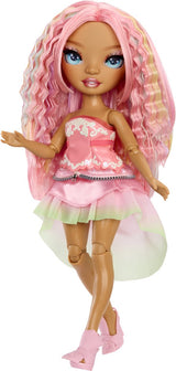 Rainbow High Be olśniewające modne lalki - róża Adeline (różowa) z narzędziem do ozdabiania i błyszczącymi kryształkami