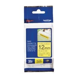 Taśma etykietowa Brother tzes631 czarna, żółta 12mmx8m