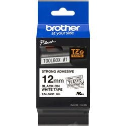 Dodatkowa taśma klejąca Brother tzes231 12mmx8m czarno-biała