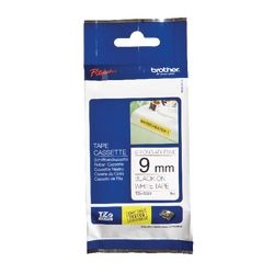 Dodatkowa taśma klejąca tzes221 Brother 9mmx8m czarno-biała