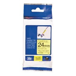 Taśma etykietowa brat tzefx651 czarna, żółta 24mmx8m