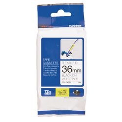 Taśma etykietowa brat tzefx261 czarna, biała 36mmx8m