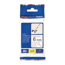 Taśma etykietowa brat tzefx221 czarna, biała 6mmx8m