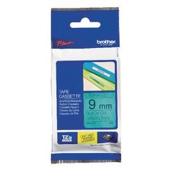 Taśma etykietowa Brother tze721 czarna, zielona 9mmx8m