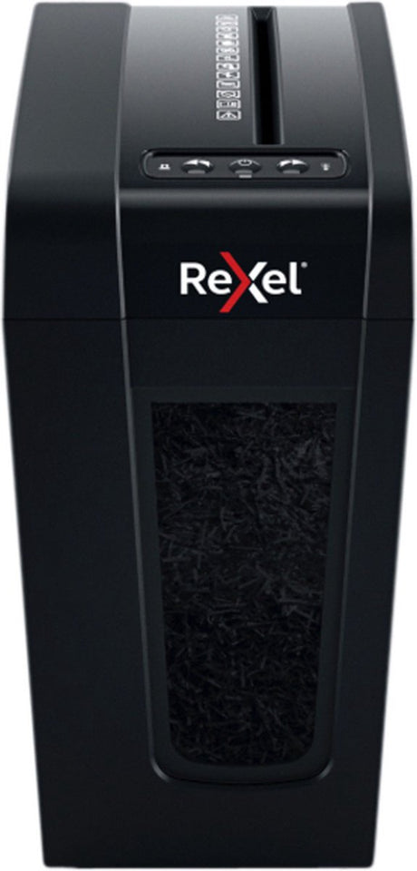 Cicha niszczarka papieru Rexel Secure x8-sl - mikroniszczarki P4 - do 8 arkuszy - 14 l - czarna