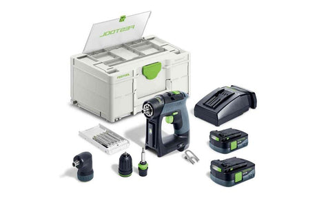 Zestaw Festool cxs 12 2,5 | wiertarko-wkrętarka akumulatorowa 12V w systainerze (2x akumulator 2,5ah + szybka ładowarka TCL 6) - 576865