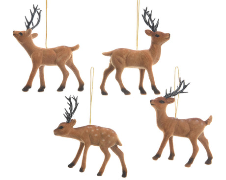 Decoris stado reniferów wiszące deco brązowe 13cm