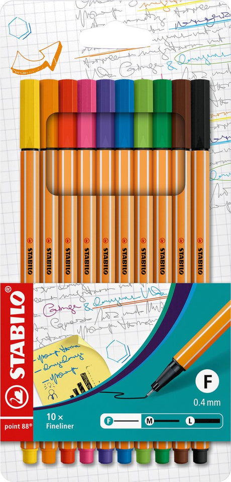 Cienkopisy Stabilo 10 0,4mm, punkt 88