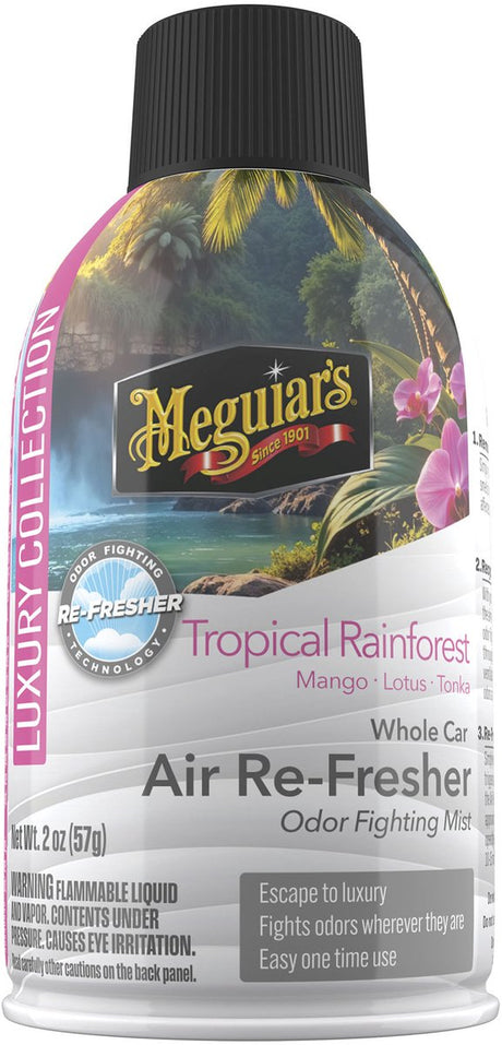 Meguiar's Meguiar's Tropical Escape Air Refresher – Odświeżacz powietrza do samochodu – Redukuje niepożądane zapachy – Do wnętrz pojazdów