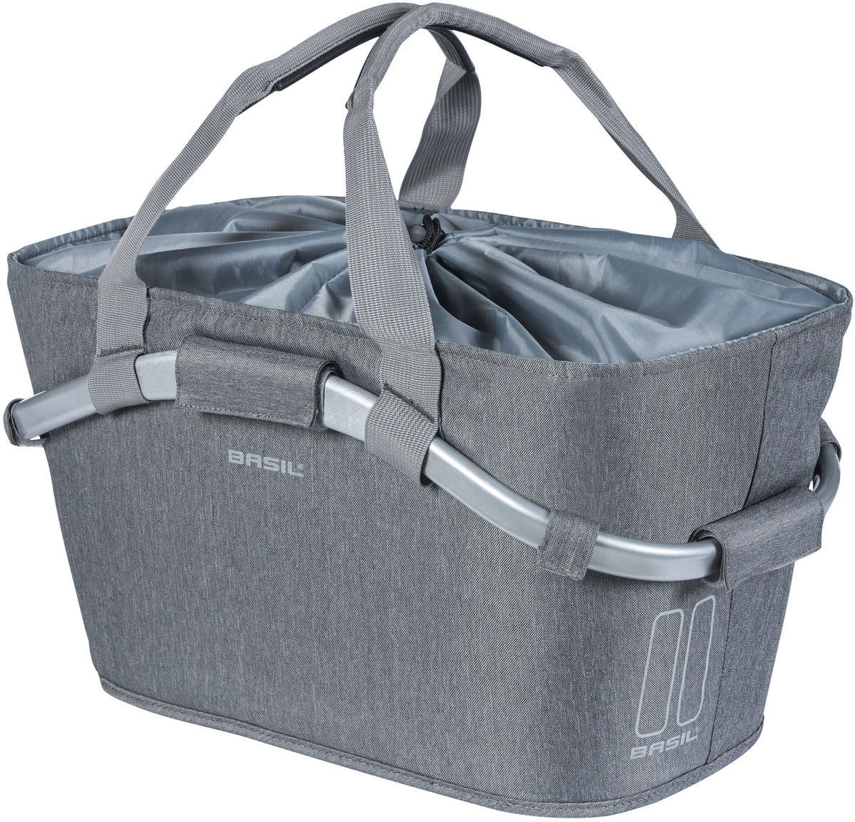 Basil 2Day Carry All MIK - Koszyk rowerowy - z tyłu szarości