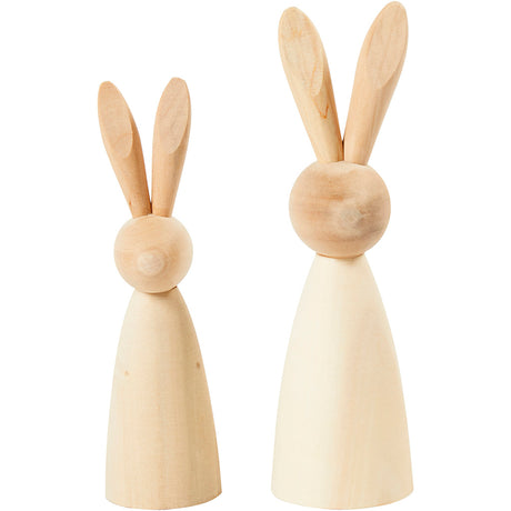 Firma Creativ https: www.cchobby.nl drewniane-króliki-h-12-14-cm-d-3-5-4-cm-2-piece-1-box