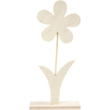 Creativ Company Wooden Flower With Foot, 26 cm