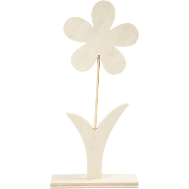 Creativ Company Wooden Flower With Foot, 26 cm