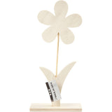 Creativ Company Wooden Flower With Foot, 26 cm
