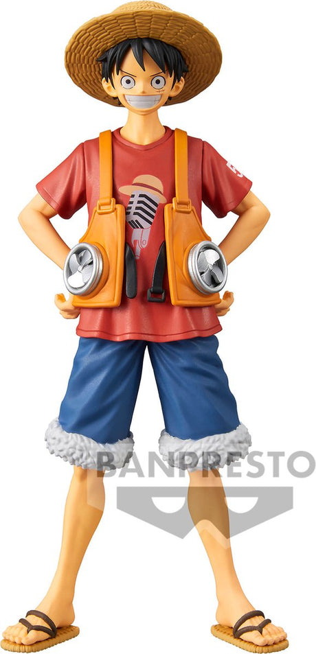 Banpresto one piece dxf - seria grandline z pcv statua małpy d. Luffy vol.1 18 cm statuetka