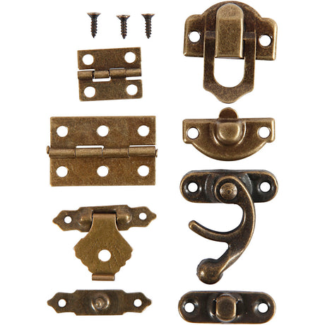 Firma Creativ https: www.cchobby.nl mini-beslag-size-16x19-19x29-5-mm-antiek-goud-15-set-1-doos