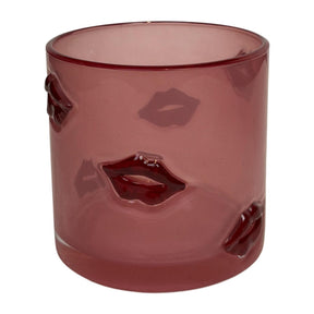 Mansion atmosphere theelichthouder lippen rood ø10x10cm