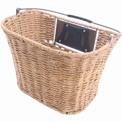 Kosz rowerowy Büchel City Rattan Click Pro - brązowy
