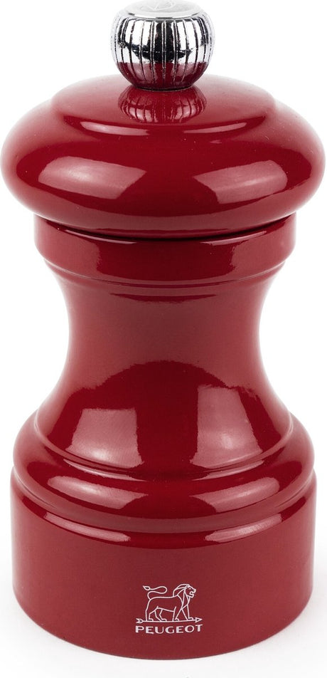 Młynek do soli bistro Peugeot 10 cm - czerwień pasja - drewno PEFC