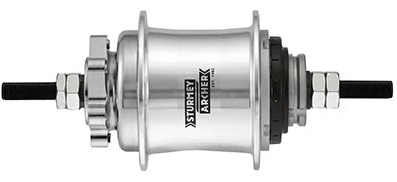 Zestaw części piasty koła zębatego Sturmey Archer Automatic A2K Dual. automatyczna piasta sta. dysk 36l. srebrny