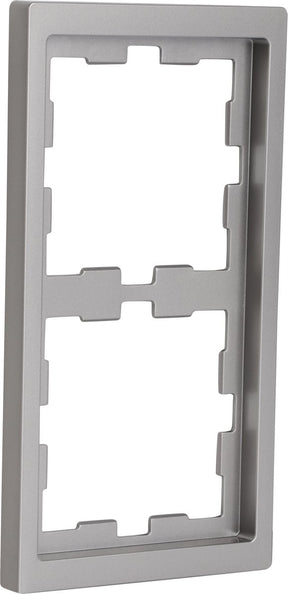 Merten d-life afdekraam - inbouw - 2-voudig - rvs kleur