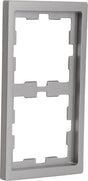 Merten d-life afdekraam - inbouw - 2-voudig - rvs kleur