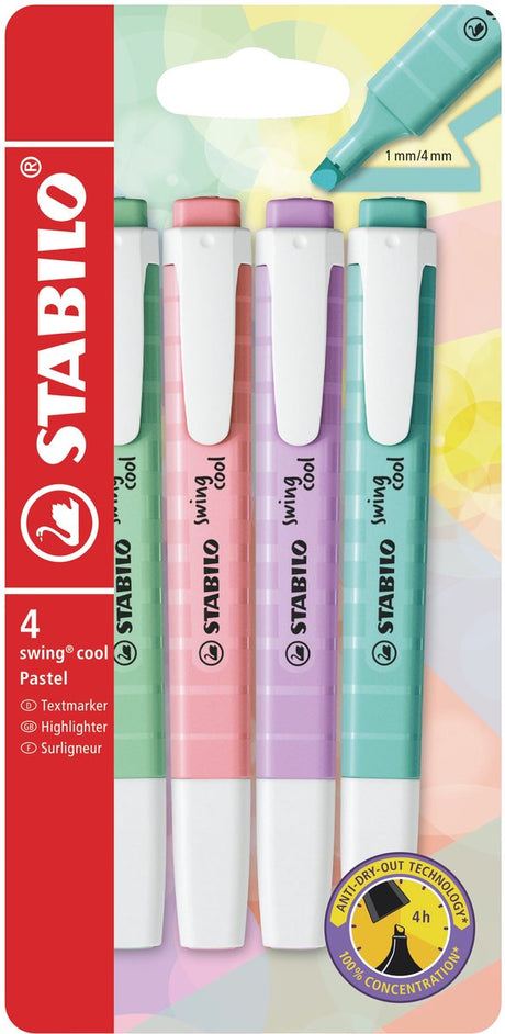 Stabilo swing cool - rozświetlacz - idealny w podróży - pastelowe - etui w 4 kolorach
