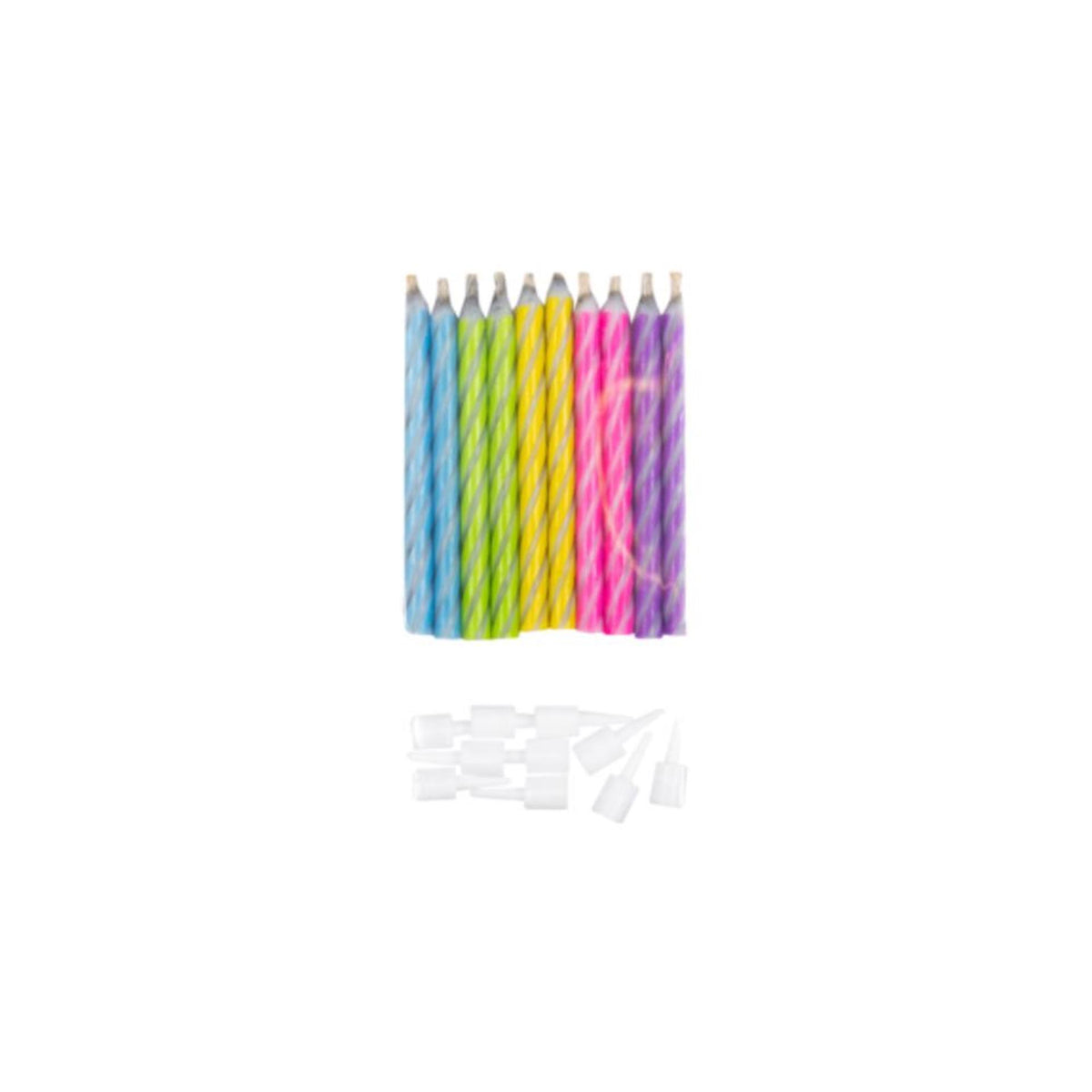 Globos magiczne świeczki tortowe 0,5x6cm 10 sztuk na kartonie