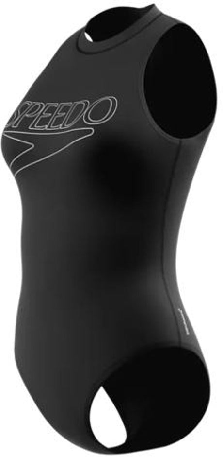 Speedo Endurance+ logo hydrasuit 1-częściowy damski sportowy strój kąpielowy - kolorowy strój kąpielowy damski - odporny na chlor damski strój kąpielowy - sportowy strój kąpielowy damski z zamkiem błyskawicznym - czarno-biały - 36