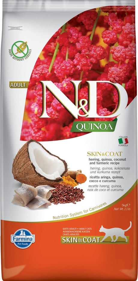 N d farmina quinoa - kot dorosły - sierść - 5kg