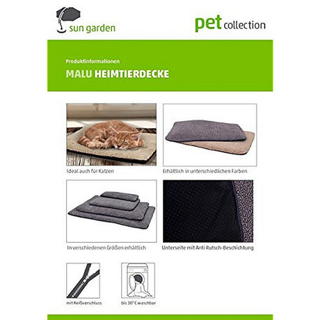 Derka dla psa Sun Garden Malu 120x80x5cm beżowa
