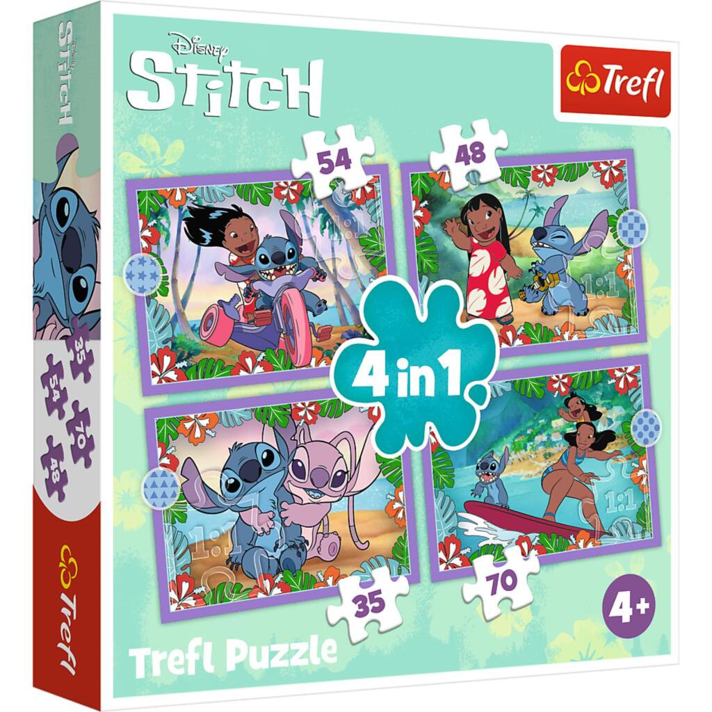 Puzzle Trefl Disney Stitch 4w1 35-70 elementów