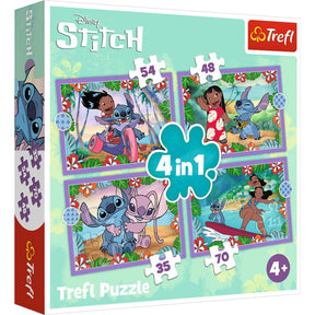 Puzzle Trefl Disney Stitch 4w1 35-70 elementów