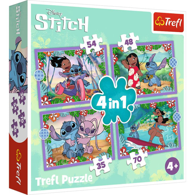 Puzzle Trefl Disney Stitch 4w1 35-70 elementów