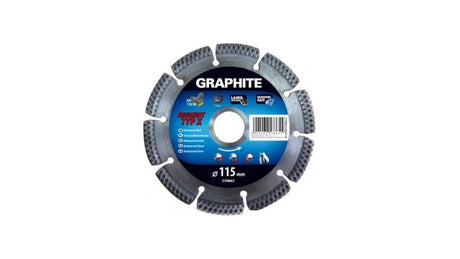 Tarcza diamentowa grafitowa 115x22x8,0x2,2mm, segment typu x, laserowana, materiały twarde mpa en13236