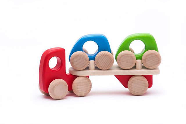 Drewniany transporter samochodowy Bajo. 21x5,2x10,5