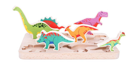 Drewniane sortowanie dinozaurów Bajo.