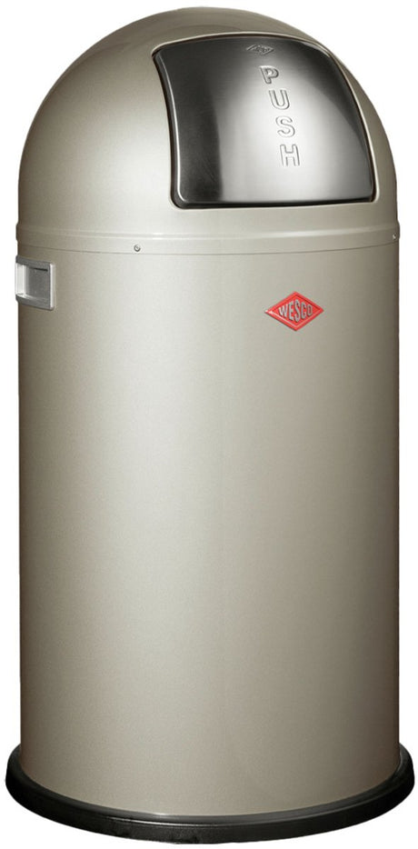 Kosz na śmieci Wesco | 50 litrów | metal - srebro niklowe | kosz na śmieci - wyprodukowany w Niemczech