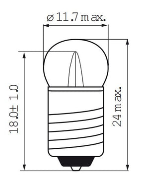Bosma lampa 6 V 0,05 E10 rower z tyłu