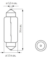 Lampa Bosma 6V-5W rurka 11x38